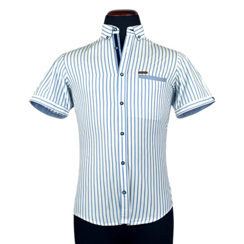 Camisa Azufre rayas azul