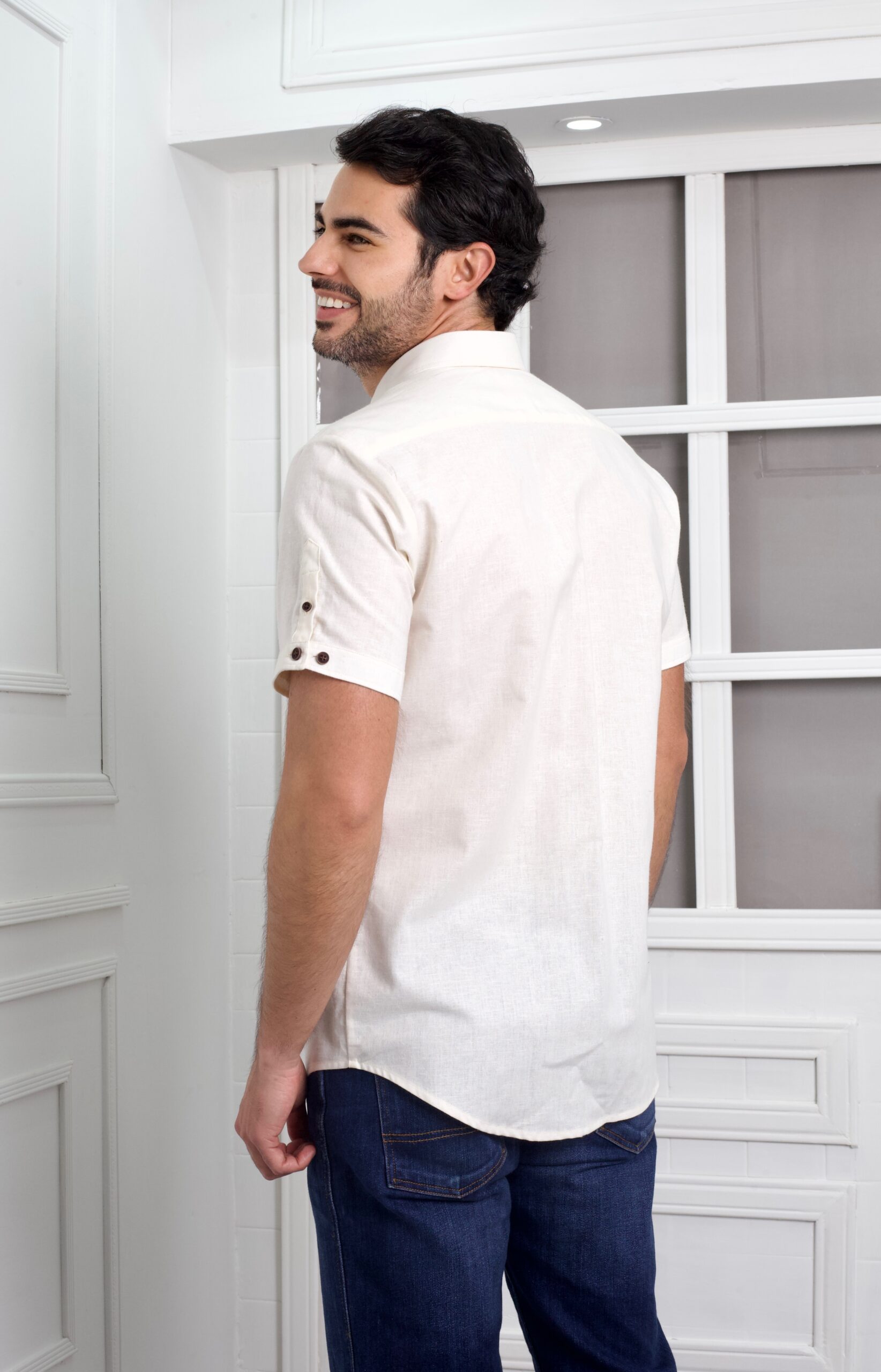 Camisa Lino Azul - Image 2