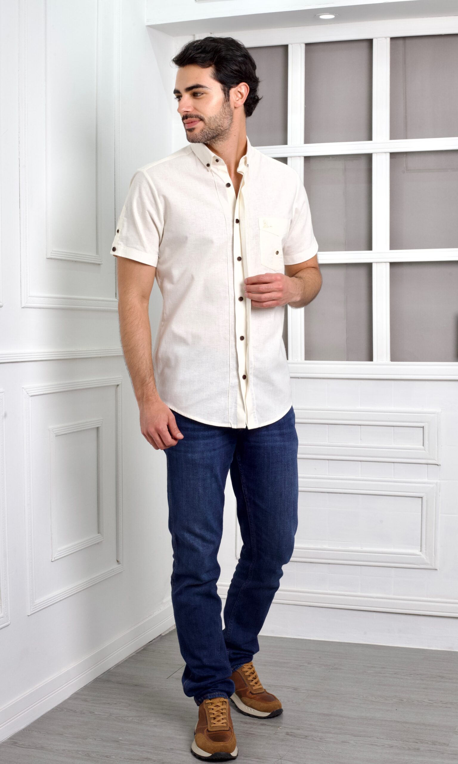 Camisa Lino Azul - Image 3