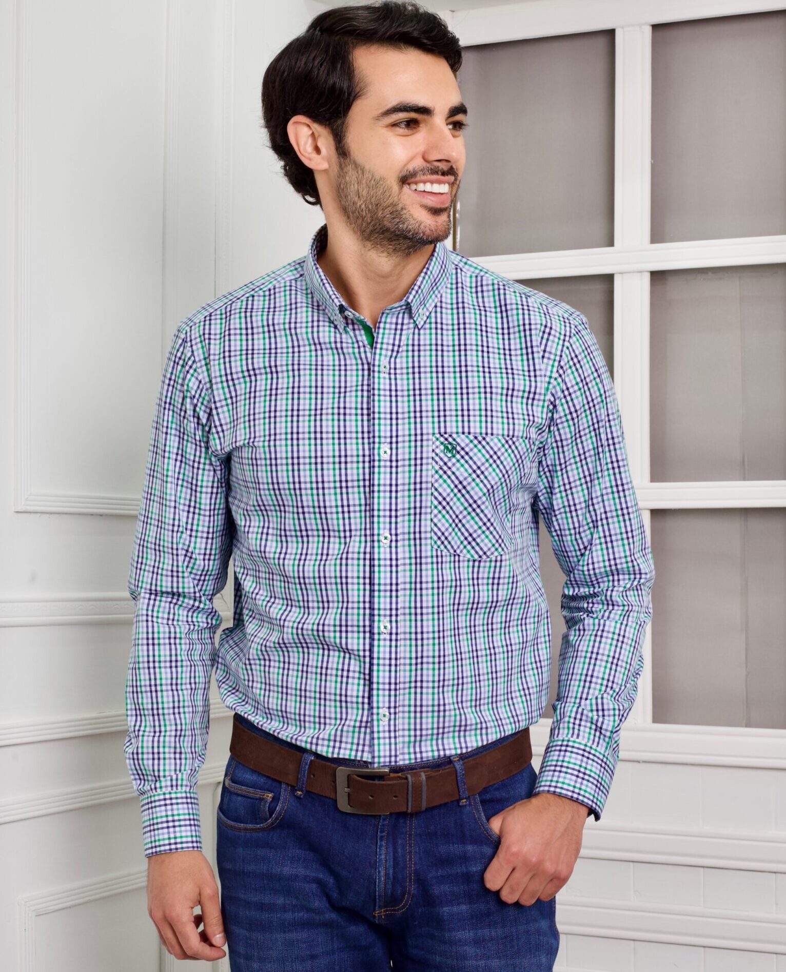 Camisa cuadros verdes - Image 2