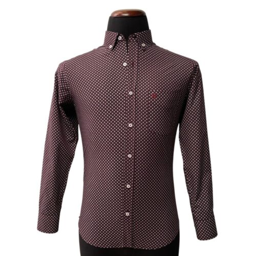 Camisa print vinotinto