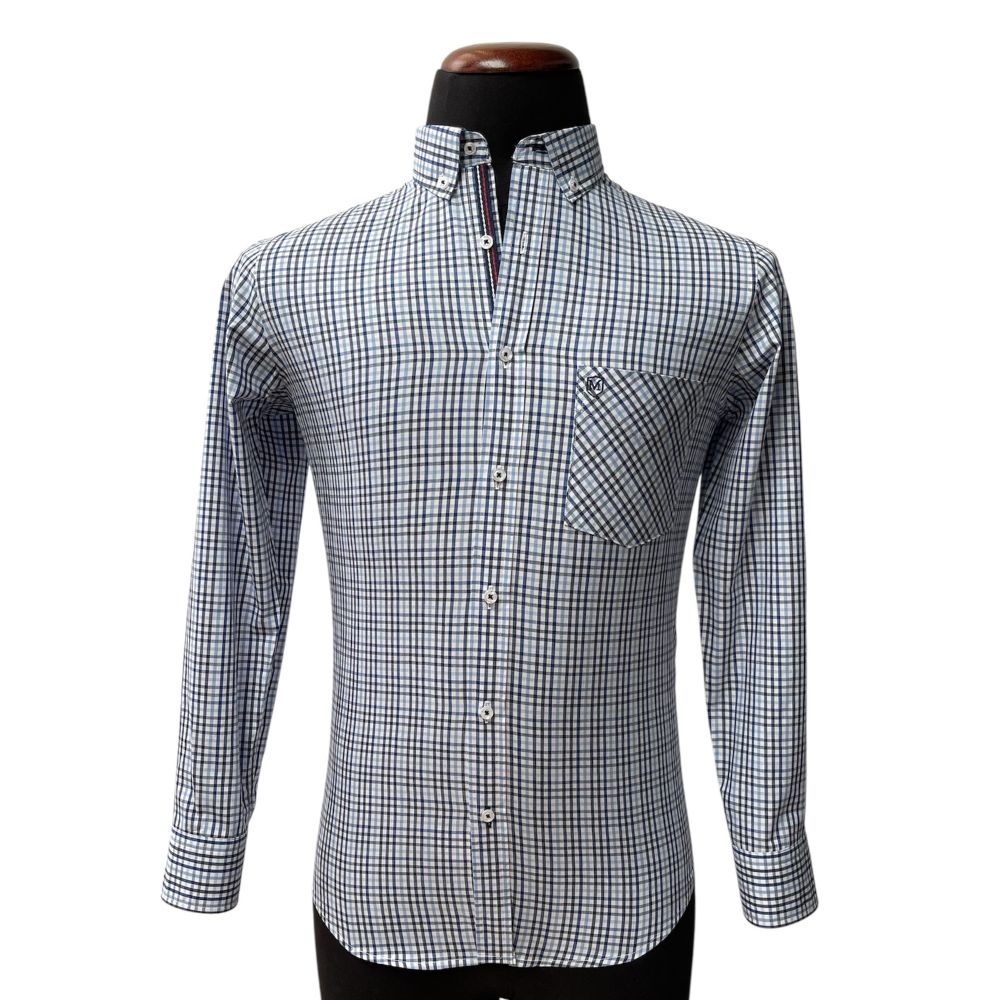 Camisa de cuadros azules